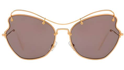 Miu Miu MU 56RS Sunglasses 7OE3E2 Gold 